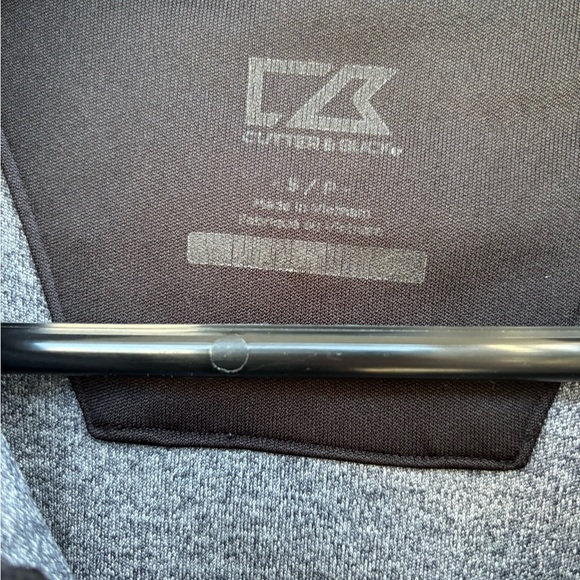 Gray and Black Lightweight Shirt Jacket with Quarter-Zip - Picture 7 of 7